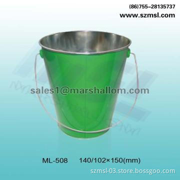 metal bucket, tin bucket, tin can, metal packing, gift box